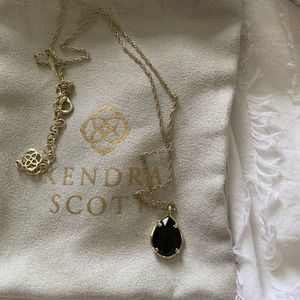 Kiri Black Kendra Scott tear drop necklace